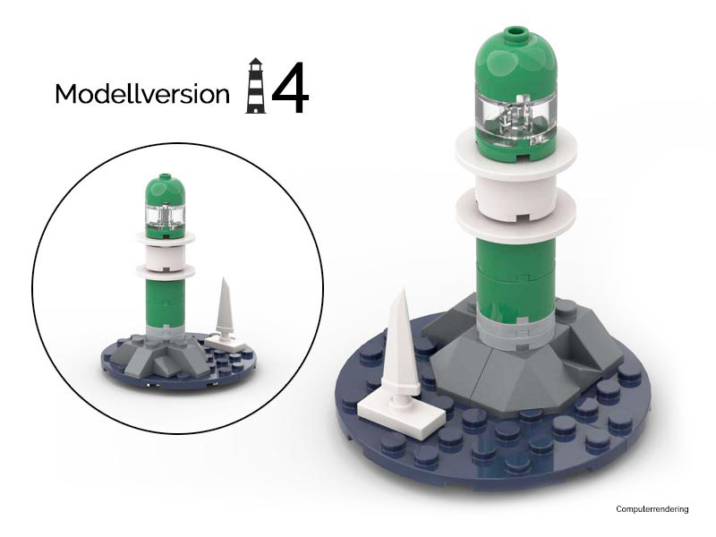 Leuchtturm aus Klemmbausteinen